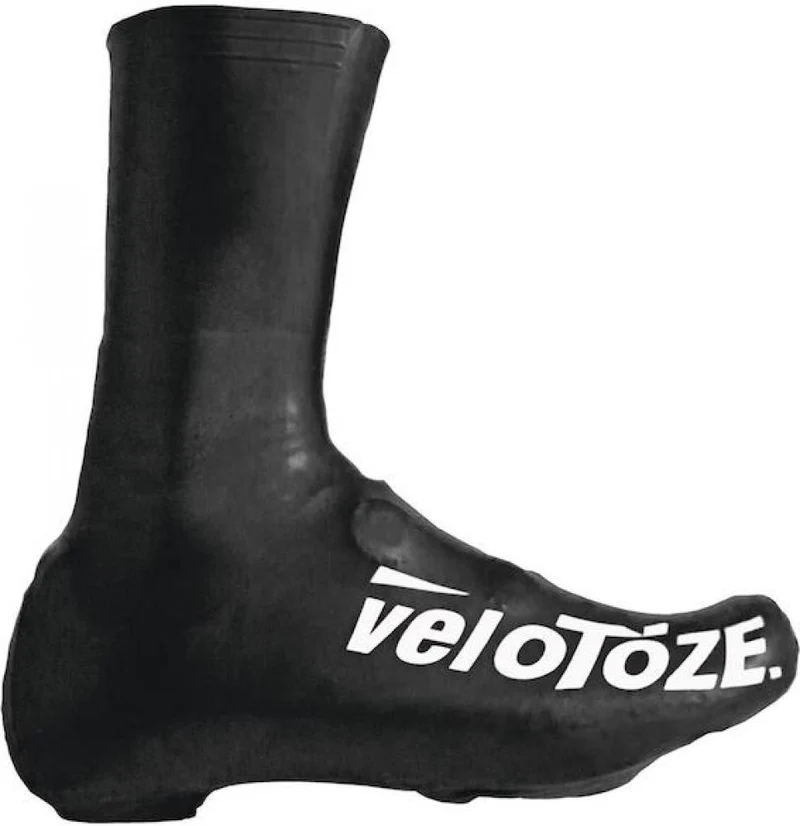 VeloToze Überschuh 2.0 lang schwarz S - wasserdichter Aero-Überschuh für Rennradfahrer