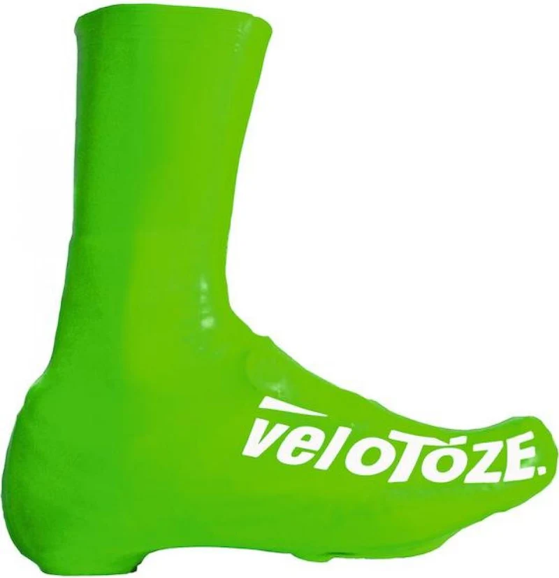VeloToze Überschuh 2.0 lang grün L - wasserdichter Aero-Überschuh für kalte Tage