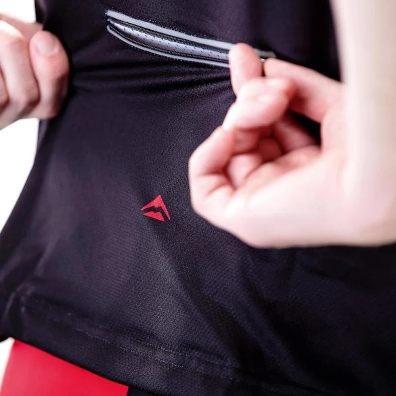 Merida Trikot ACTIVE STRIPE Herren schwarz/rot XS Schwarz/rot - atmungsaktives Radtrikot mit Komfortschnitt