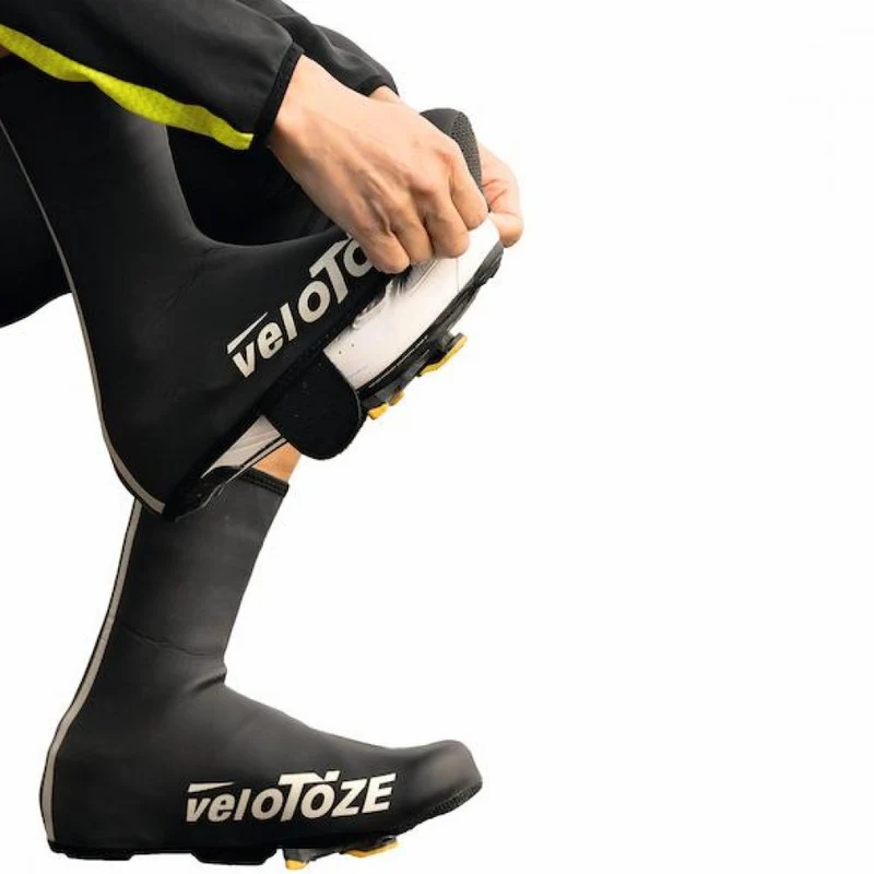 VeloToze Überschuh Neopren wasserdicht M schwarz - warmer Nässeschutz für Raßahrer