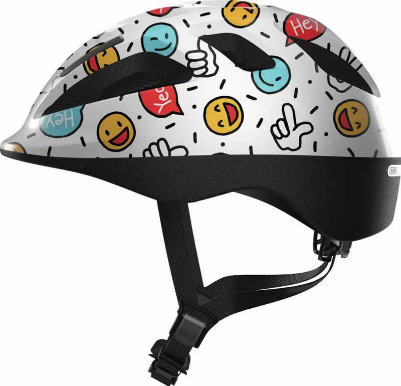 Abus Smooty 2.0 Kinder-Helm white smiley
