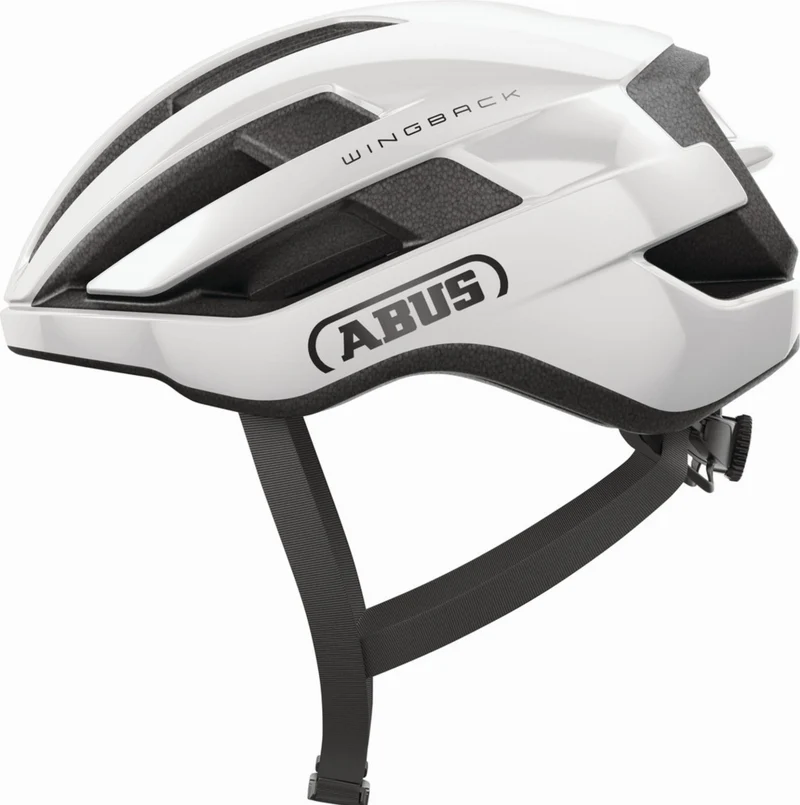 Abus WingBack Rennrad-Helm shiny white