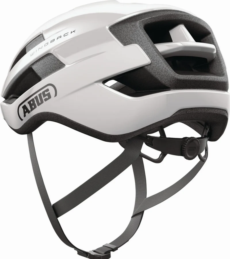 Abus WingBack Rennrad-Helm shiny white