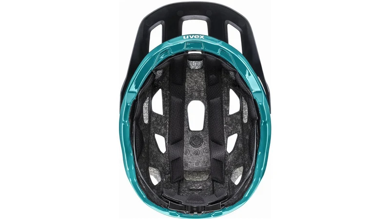 Uvex React MTB-Helm black-teal matt