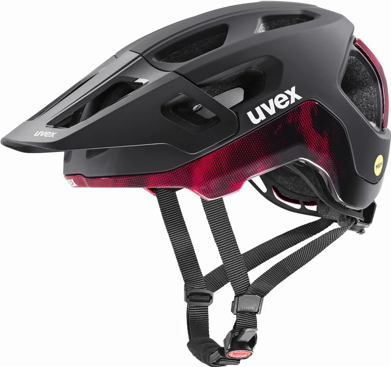 Uvex React Mips MTB-Helm black-ruby red matt