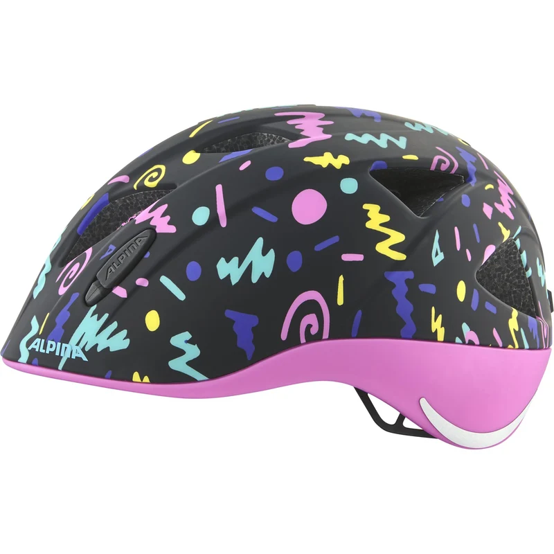 Alpina Ximo Flash Kinder-Helm black-confetti matt