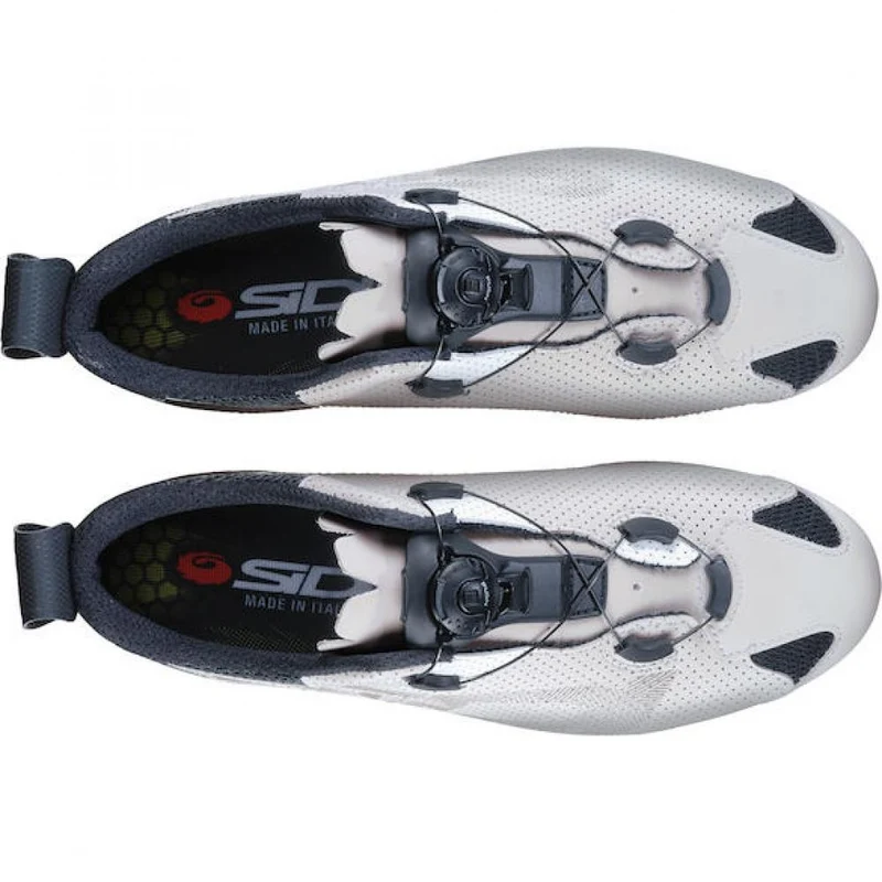Sidi ROAD Tri-Sixty white 46.5 Weiß - Triathlon-Rennradschuh mit maximaler Kraftübertragung