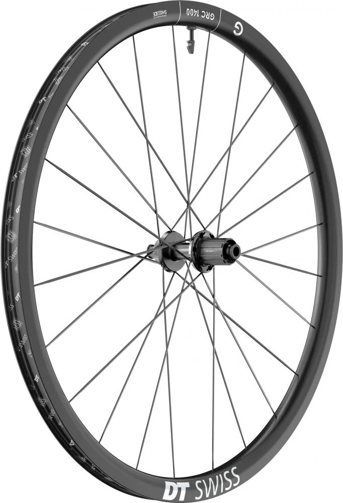 DT Swiss Laufrad GRC 1400 DICUT 29" 622 x 30 mm Schwarz - leichtes Carbon-Gravel-Vorderrad