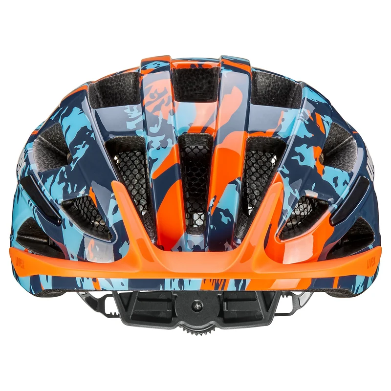Uvex Air Wing 2 Kinder-Helm papaya-bubble blue