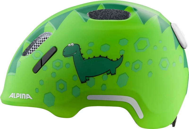 Alpina Ximo 2 Flash Kinder-Helm green dino matt