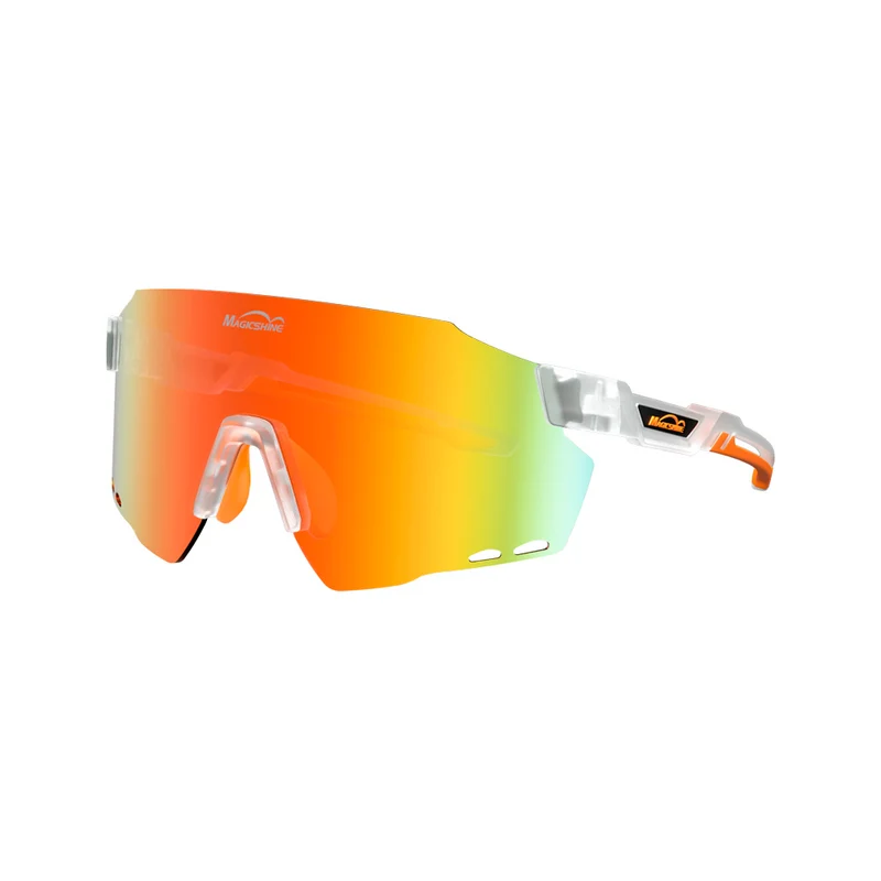 Sonnenbrille Magicshine Windbreaker Classic Weiß/Orange