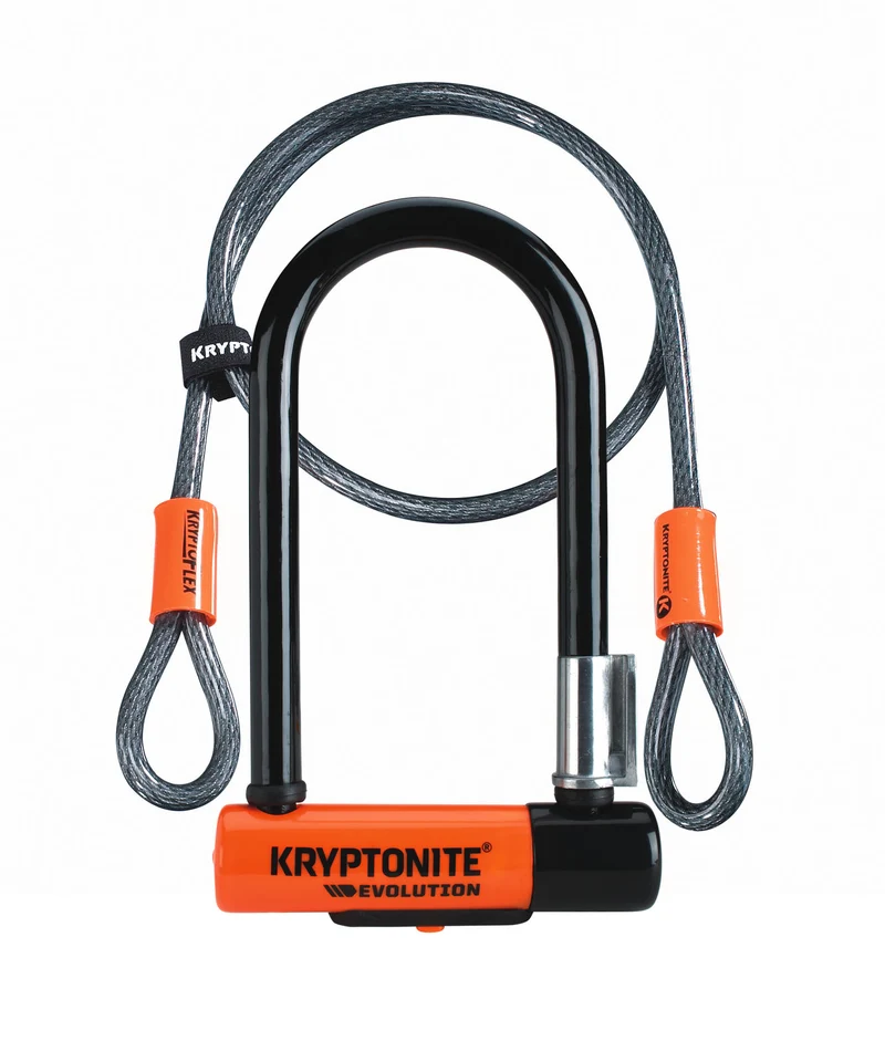 Kryptonite U-Lock Kabel Evo Mini 7 8.3x17.8cm Kabel 4ft Orange/Schwarz