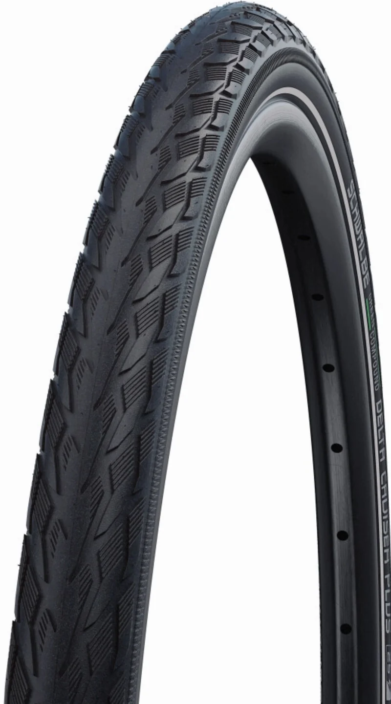 Schwalbe Delta Cruiser Plus PunctureGuard, Active Line, Tube Drahtreifen 26", Green black/reflex