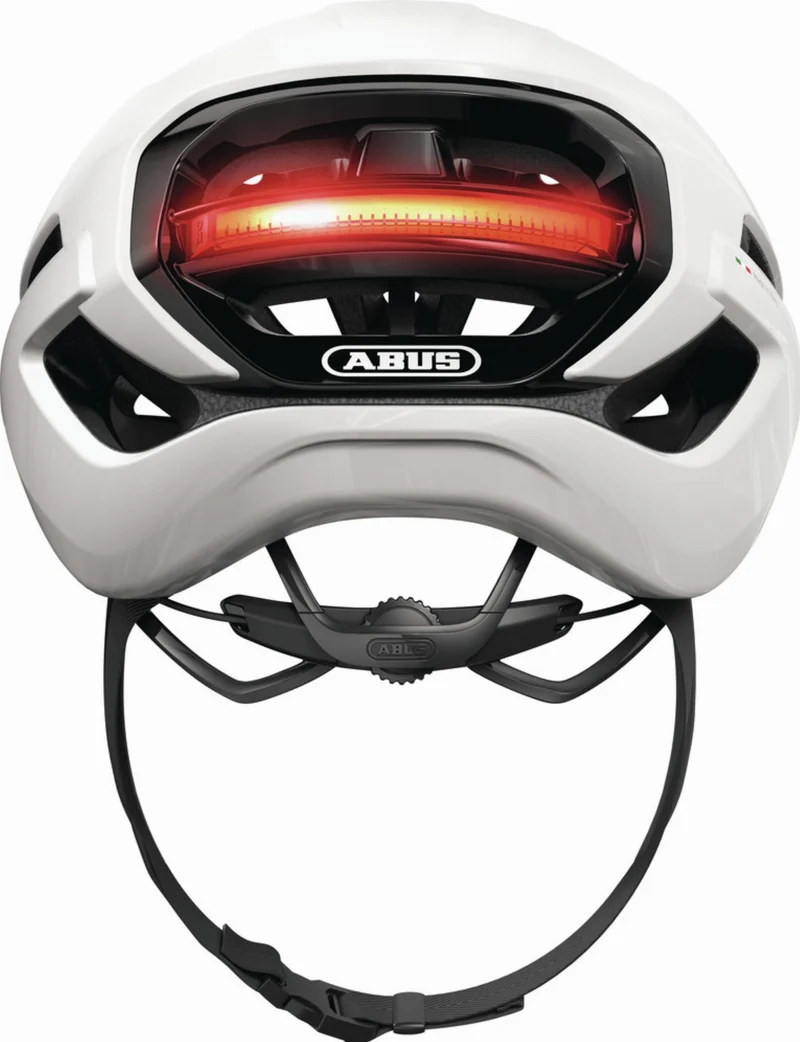 Abus Taipan LED Rennrad-Helm shiny white