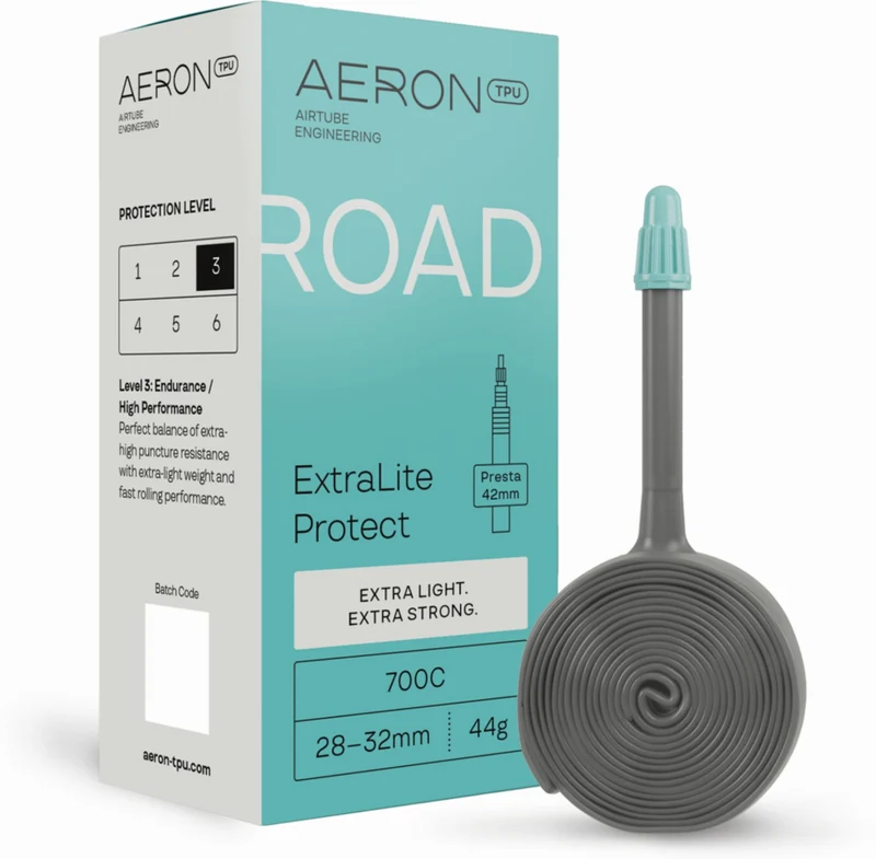 Aeron/TPU Road - ExtraLite Protect 23–28 mm Schlauch 28" black Ventil SV