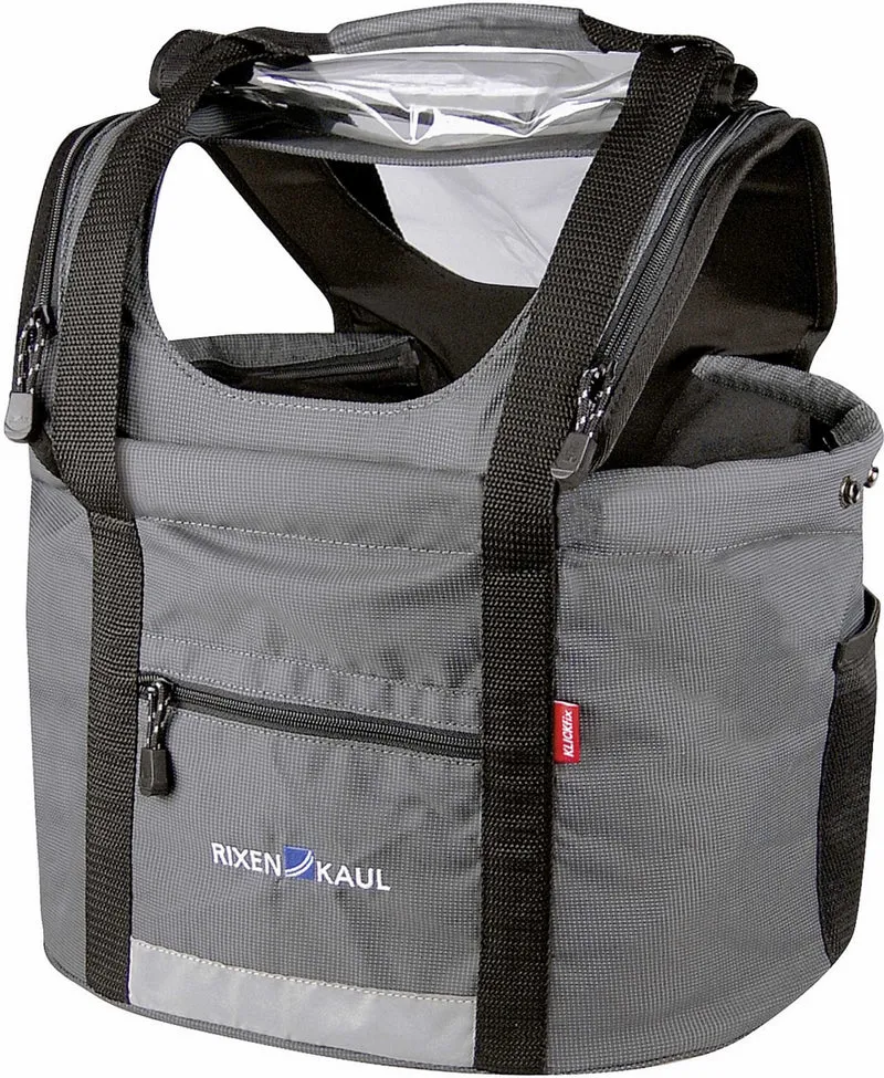 Klickfix Doggy Lenkertasche grau/schwarz