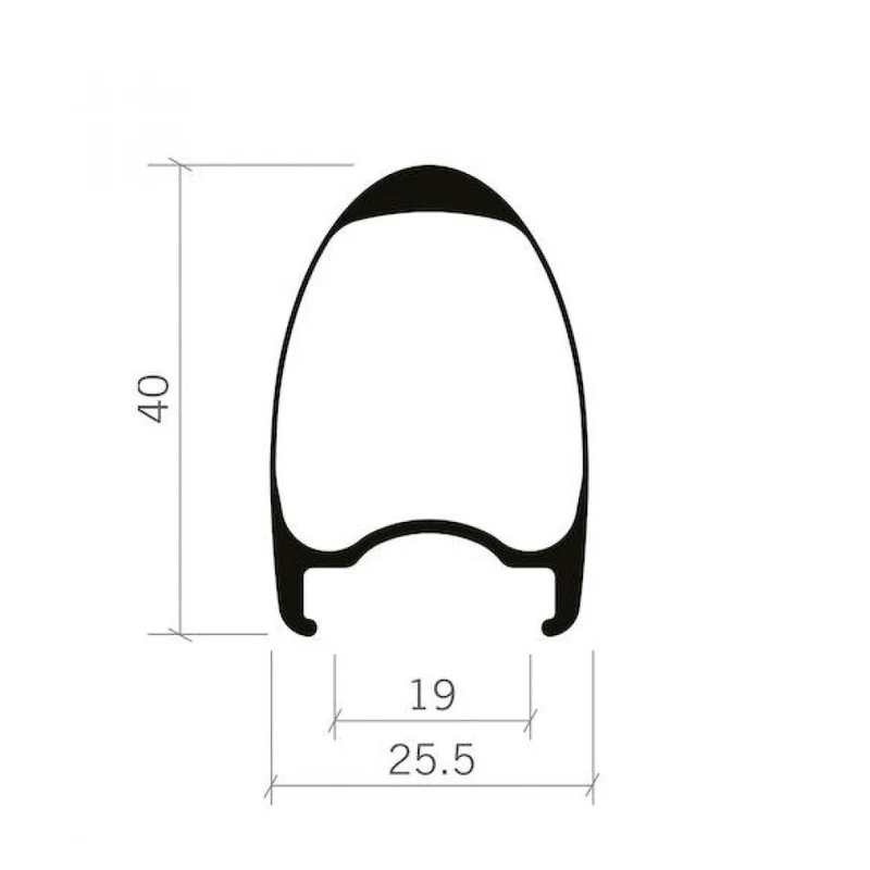 Vision Laufradsatz SC 40 RB Clincher 622x19 mm Schwarz - leichter Carbon-Disc-Laufradsatz