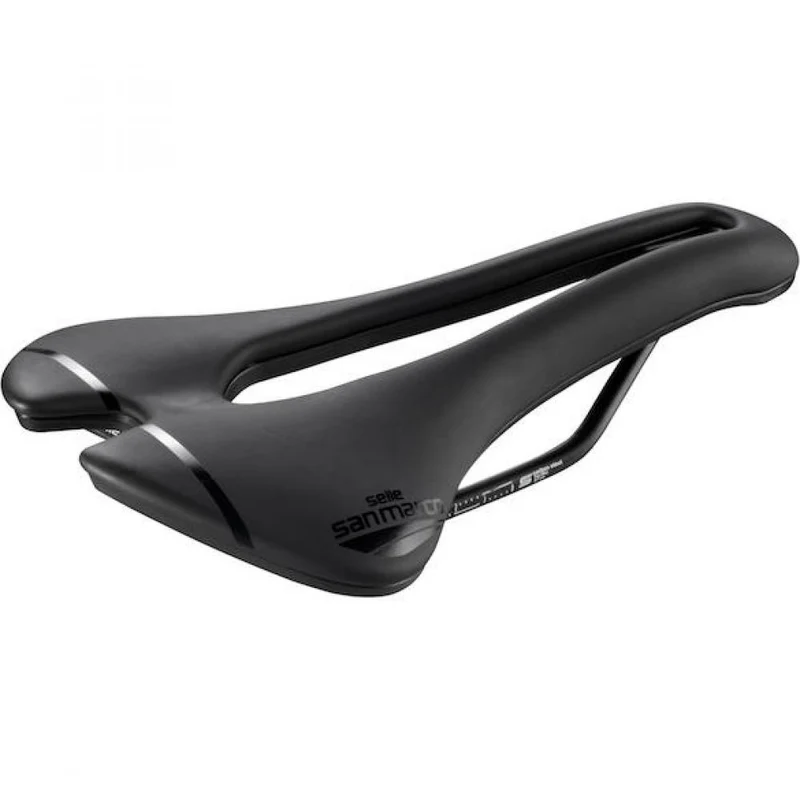 Selle San Marco Sattel Aspide Short Sport 155 x 250 mm Schwarz - kurzer Rennradsattel mit Komfort