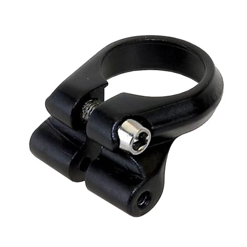 Messingschlager Sattelstützklemme Racky schwarz mit Gepäckträgerbefestigung Ø 31,8 mm