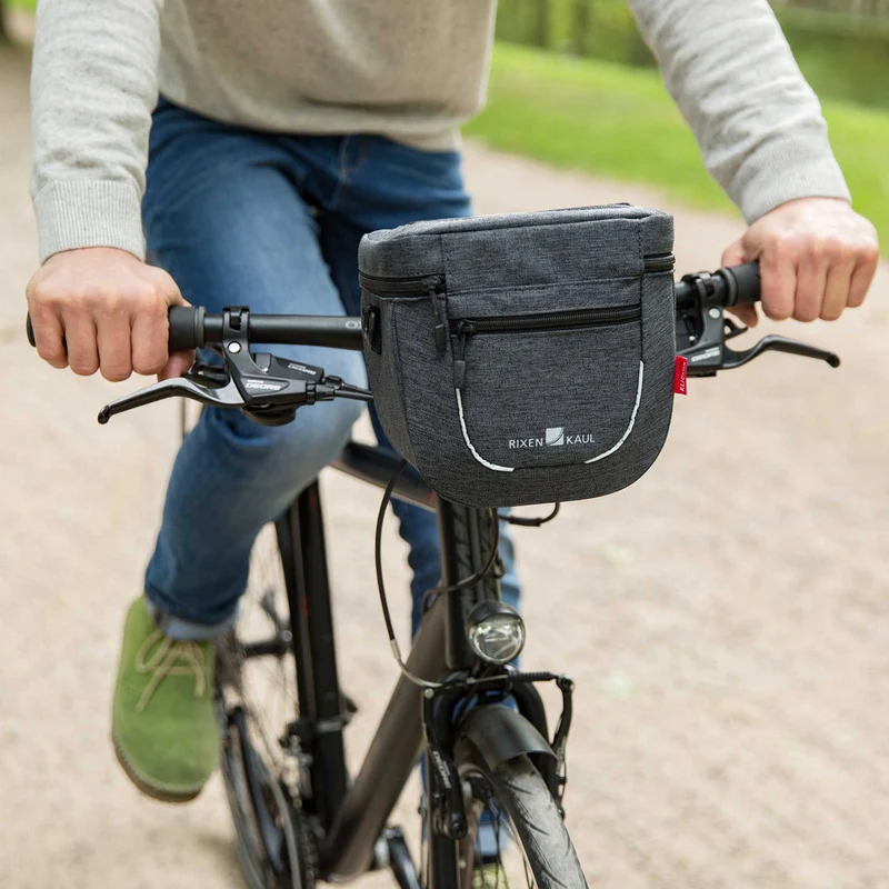 KLICKfix Aventour Compact City Lenkertasche grau