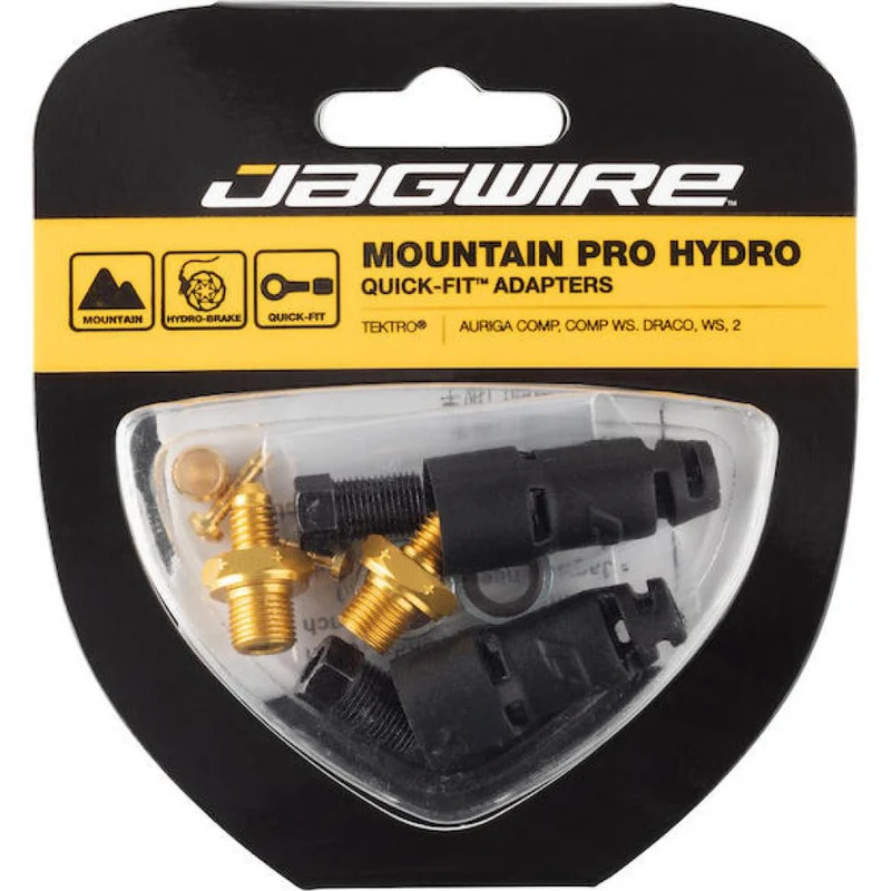 Jagwire Anschlussset Pro Quick-Fit Adapter für Tektro/TRP Universal Schwarz/gold - maximale Bremsperformance