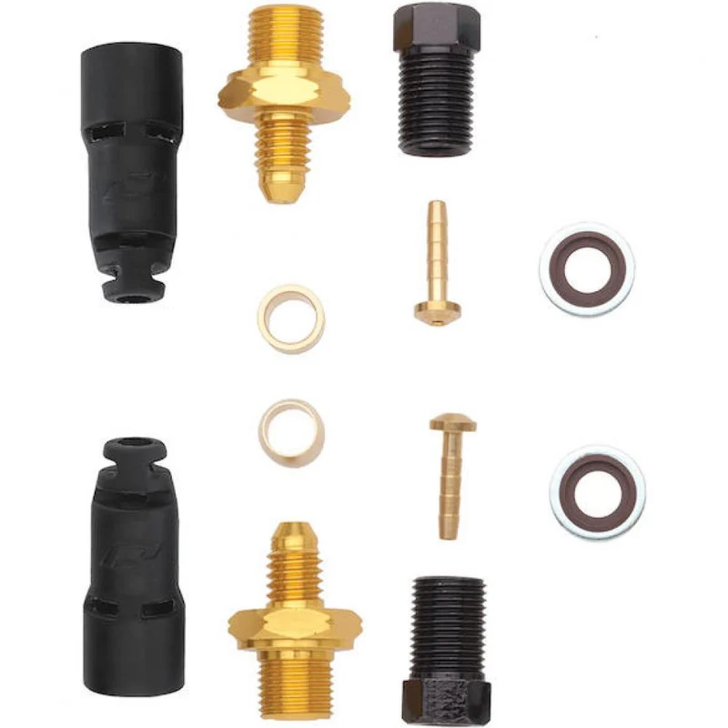 Jagwire Anschlussset Pro Quick-Fit Adapter für Tektro/TRP Universal Schwarz/gold - maximale Bremsperformance