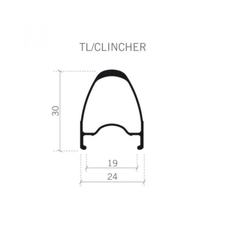 Vision Laufradsatz Trimax 30 SC Disc 622x19 mm Schwarz/grau - schneller Allround-Disc-Laufradsatz