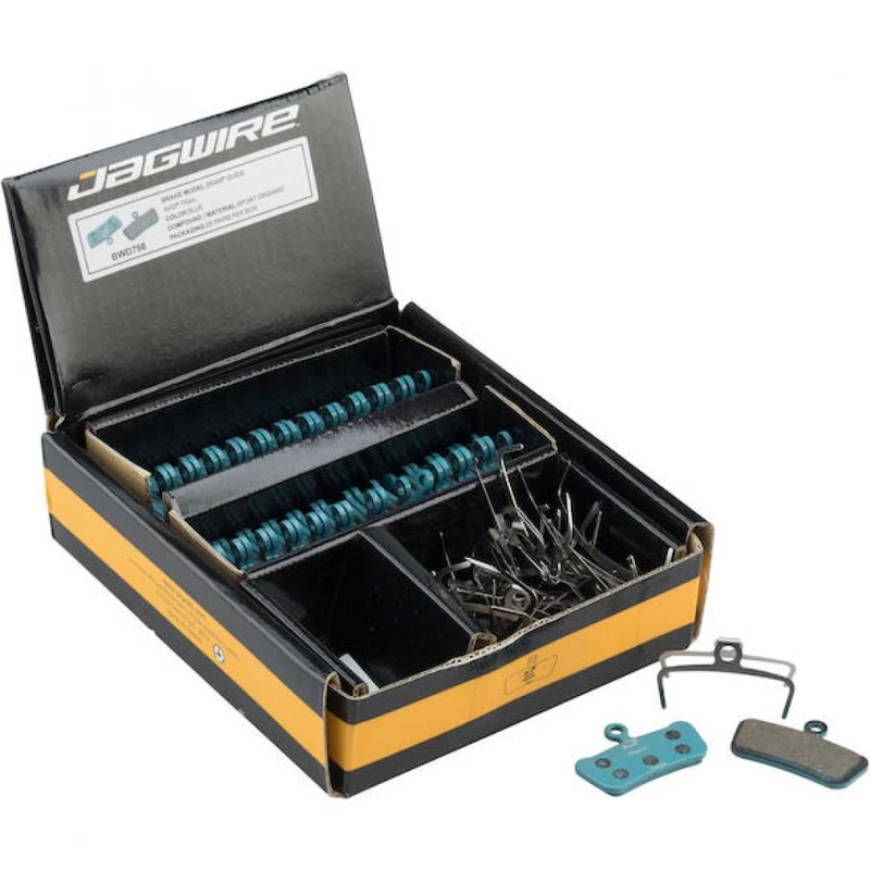 Jagwire Bremsbeläge Disc Sport Organic Werkstattverpackung Blau - leise und standfeste Bremsperformance