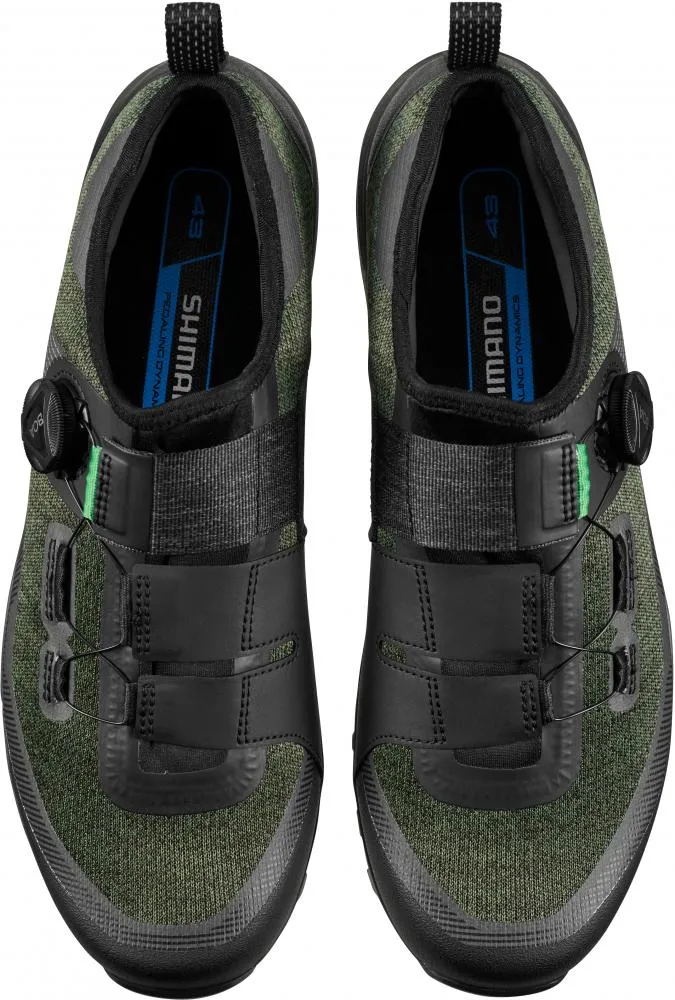 SHIMANO Fahrradschuhe ET701 Herren/Damen MTB FLATPEDAL Größe 41, Grün
