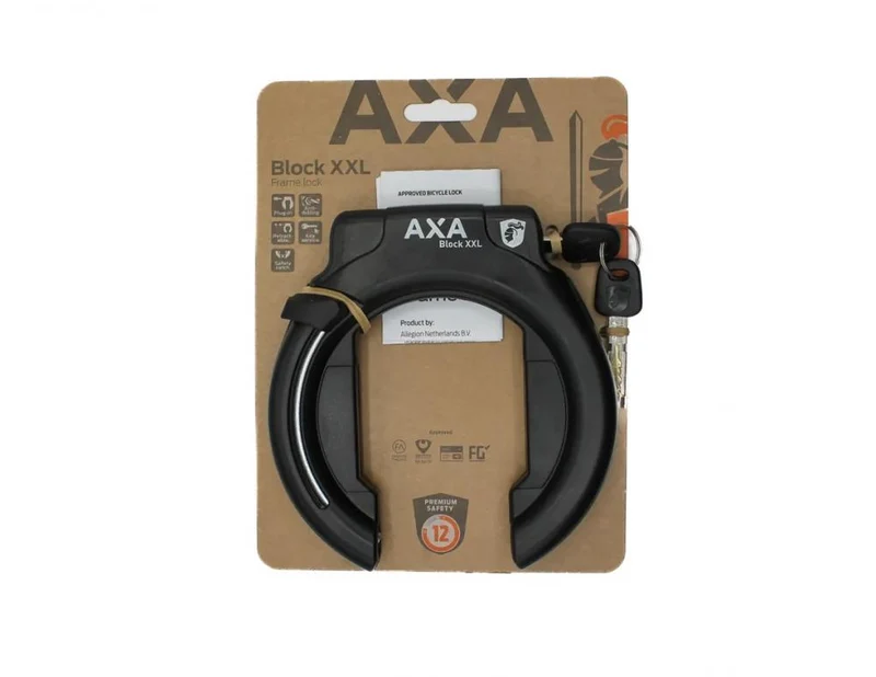 AXA Rahmenschloss Block XXL SK 12 XXL Schwarz - extra breiter