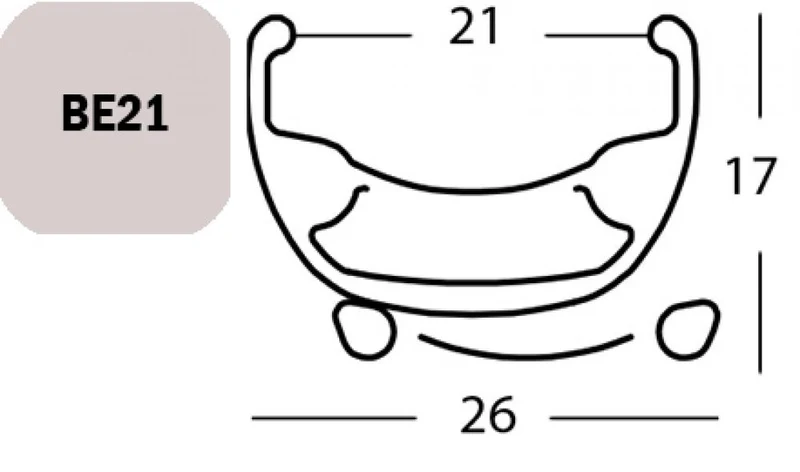 Exal FELGE BE 21, 28" 36L 21-622 - robuste 21 mm Fahrradelge mit Einfachösen
