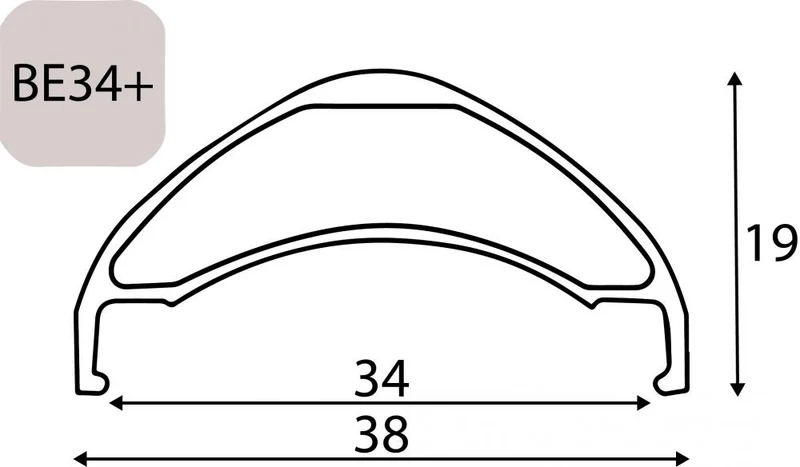 Exal FELGE BE 34+, 29" 32L 34-622 - robuste 29-Zoll-Felge für anspruchsvolle Einsätze