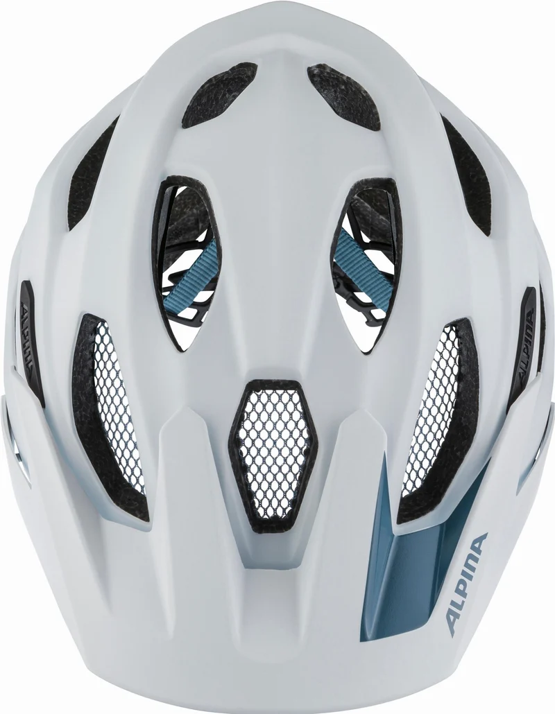 Alpina Carapax 2.0 MTB-Helm white pebble blue matt