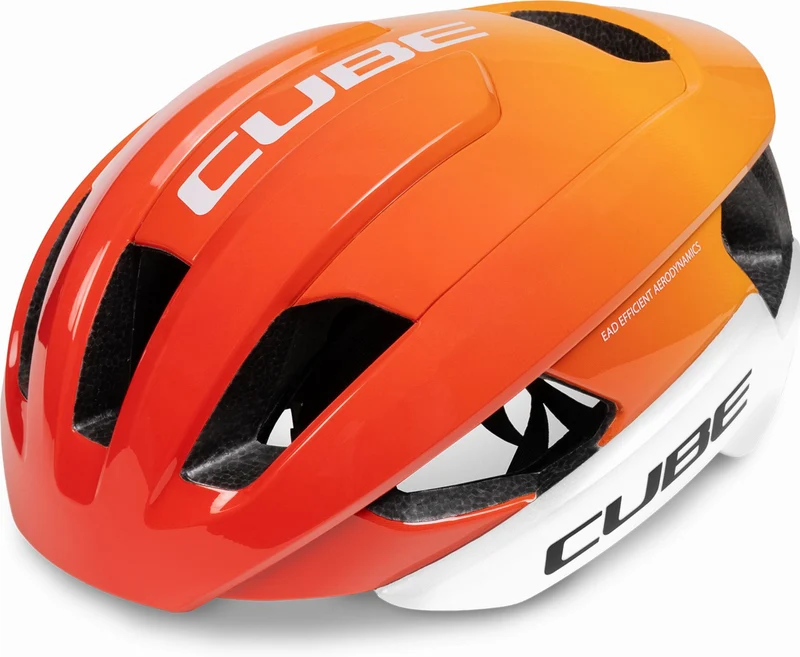 Cube Heron Teamline Rennrad-Helm white'n'orange