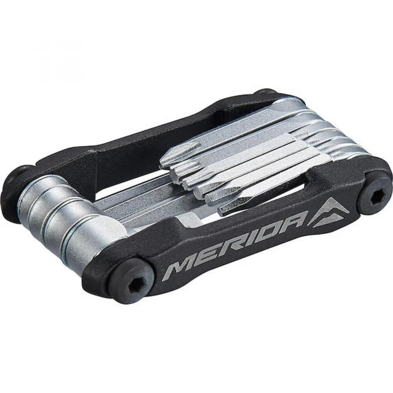 Merida Multitool 11-in-1 Schwarz - Hochwertiges Fahrradwerkzeug mit Aluminium-Griffschalen