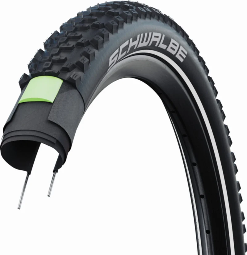 Schwalbe Smart Sam Plus GreenGuard, Double Defense, Tube Drahtreifen 28", Addix, SnakeSkin schwarz/reflex
