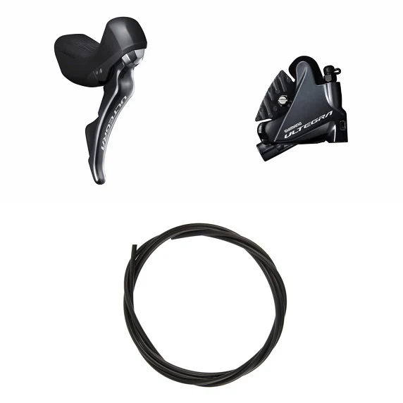 Hinteres Scheibenbremsen-Kit Shimano Ultegra ST-R8020/BR-R8070/Leitung Schwarz