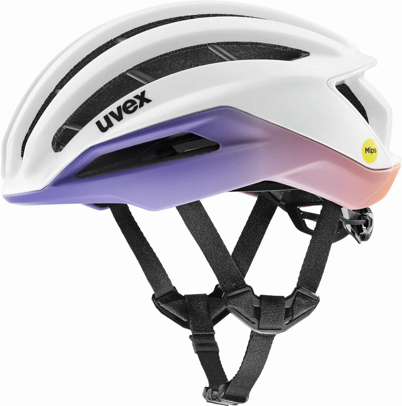 Uvex Surge Aero Mips Rennrad-Helm white-lilac apricot matt