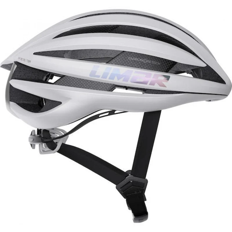 Limar Air Pro Iridescent White S Weiß - ultraleichter Aero-Rennradhelm mit Carbon-Schutz