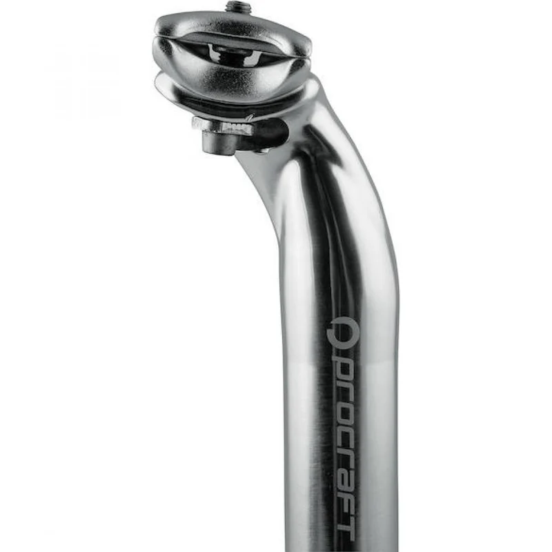Procraft Sattelstütze Classic 2-Bolt Ø 27,0 x 350 mm Silber poliert - preiswert und robust