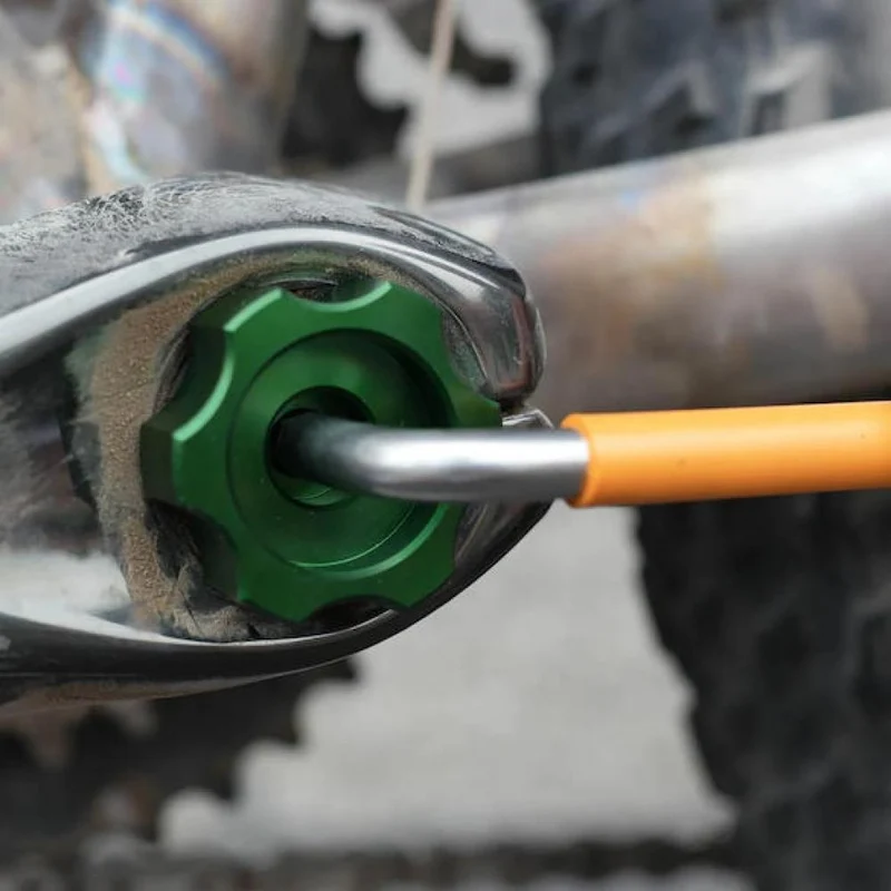 Abbey Tools Werkzeug für Shimano Kurbel-Vorspannkappe Standard Grün - präzises Einstellwerkzeug