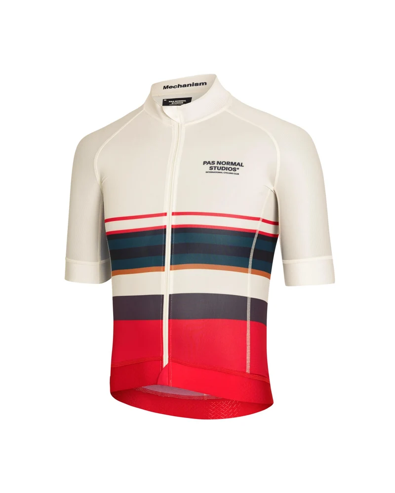Pas Normal Studios Mechanism Late Drop Kurzarm Radtrikot Herren Off White