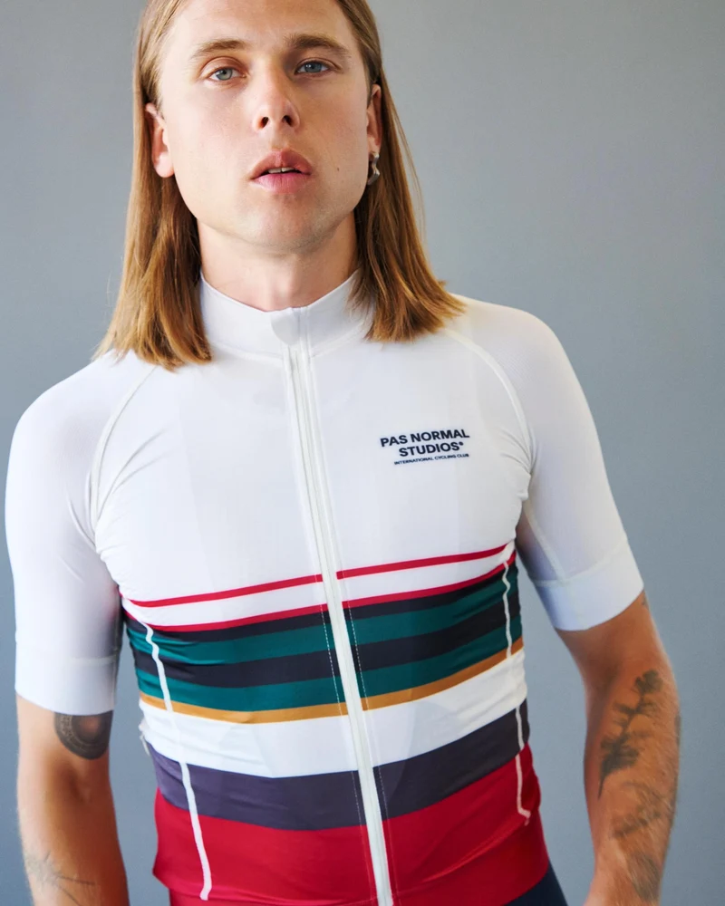Pas Normal Studios Mechanism Late Drop Kurzarm Radtrikot Herren Off White