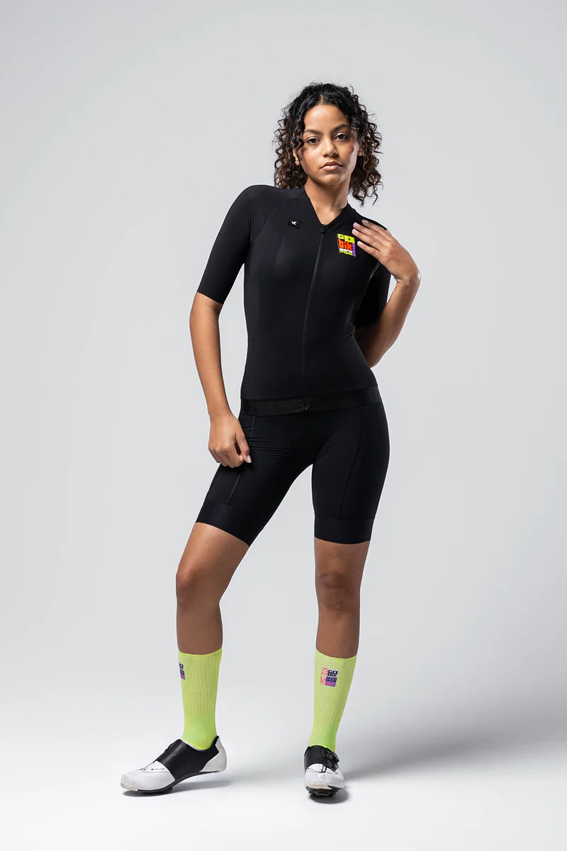 Kurzarmtrikot CX Solid HK Gobik Unisex Schwarz