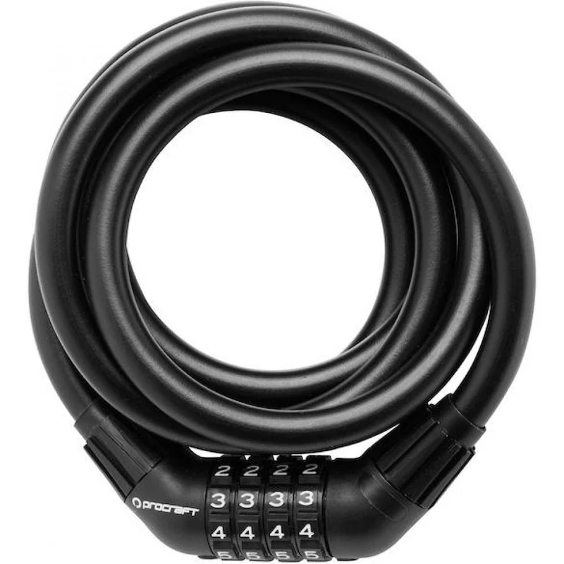 Procraft Kabelschloss Allround Advanced 900 mm Schwarz - flexibler Diebstahlschutz ohne Schlüssel