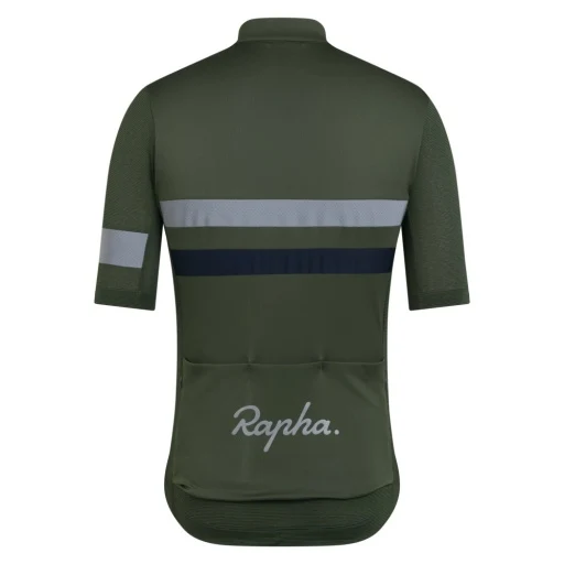 Rapha Herren Brebet Leichtgewicht Radtrikot Deep Olive/Dark Navy