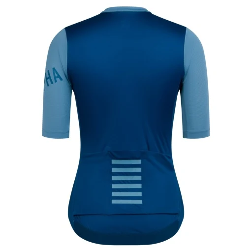 Rapha Damen-Profi-Team Trainings Radtrikot Dusted Blue/Jewelled Blue