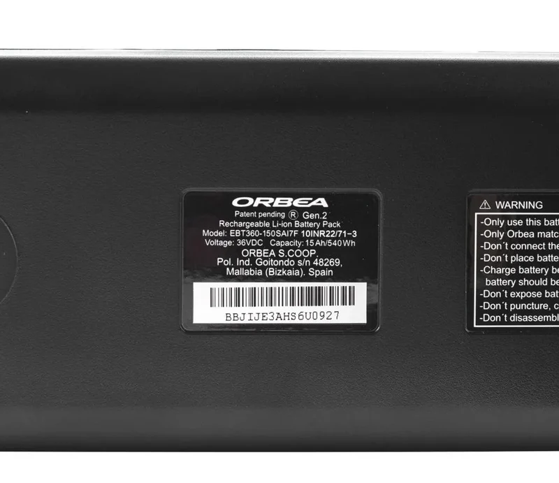 Orbea Innere Batterie 540wh 36v Gen 2 Modelle Rise/Urrun/Kemen 2023-24