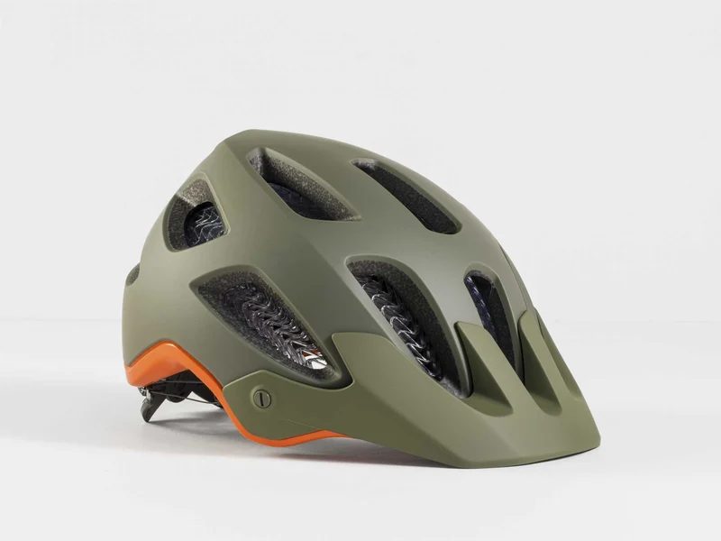Bontrager Rally Wavecel MTB-Helm olive grey/roarange