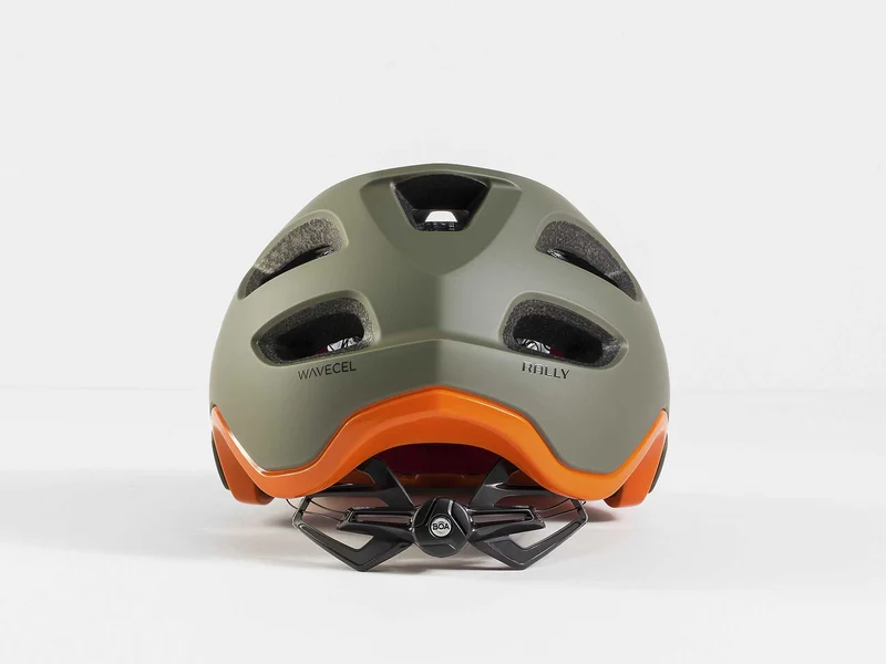 Bontrager Rally Wavecel MTB-Helm olive grey/roarange